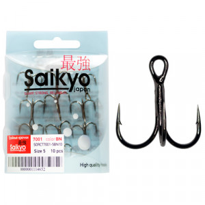 Крючки Saikyo тройн.7001 BN № 10 (10шт)