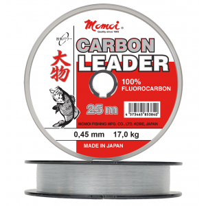 Рыболовная леска Momoi Carbon Leader, 25 м, прозра..